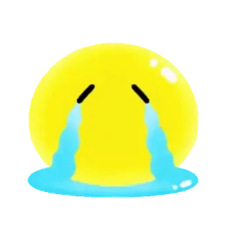 🤗 Эмодзи, Грустный, Плачущий, Слезы, Желтый whatsapp sticker