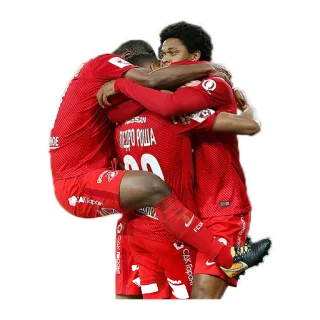 🎉 football, joueurs, célébration, équipe, sport whatsapp sticker
