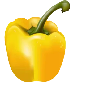 🌶 amarillo, pimiento, verdura, comida, cocina telegram sticker