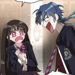 🌑 anime, manga, school uniforms, cartoon telegram sticker