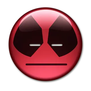😑 Deadpool marvel, superhero, comic, mask, red, antihero telegram sticker