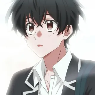 🦍 anime, boy, portrait, school uniform, character, manga telegram sticker