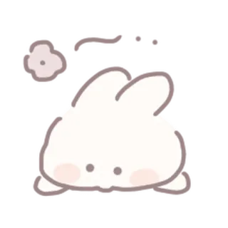 🍼 Good day królik, słodkie, dobrego dnia, kawaii, zwierzę, naklejka telegram sticker