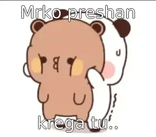 😡 Mrko preshan krega tu.. mignon, ours, animé, sticker, dessin animé whatsapp sticker