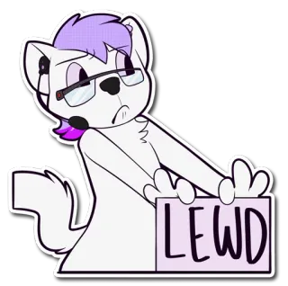 😱 LEWD Furry, Personagem, Anime, Fofo, Adesivo, Animal telegram sticker