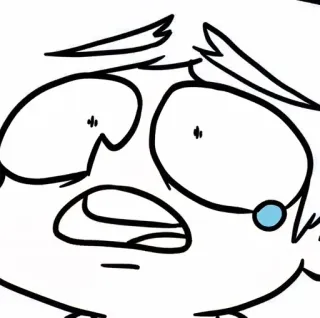 😰 Мультфильм, Грустный, Плачущий, Слезы, Эмоция, Выражение whatsapp sticker