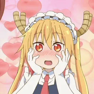 🎋 Tohru Miss Kobayashi's Dragon Maid Anime, Cartoon, Drache, Maid, Süß, Kawaii, Tohru telegram sticker