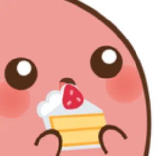 🍰 милый, еда, торт, клубника, каваий telegram sticker