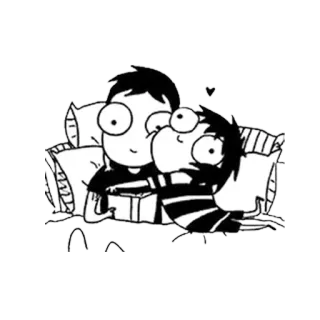 ♥️ love, couple, cartoon, hug, relationship telegram sticker