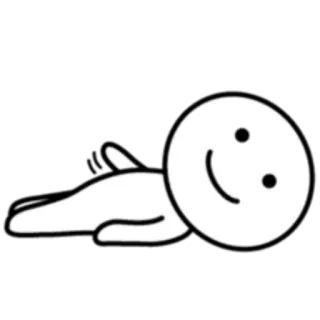🙂 stick figure, happy, smiley face, cartoon, simple, minimalist whatsapp sticker