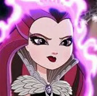 😡 Raven Queen Ever After High Мультфильм, Подросток, Женский, Злой, Магия telegram sticker