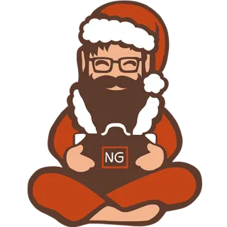🎄 NG Święty Mikołaj, Boże Narodzenie, święta, broda, okulary whatsapp sticker
