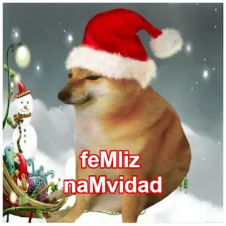 🎅 feMliz naMvidad natale, doge, cane, meme, buon natale, vacanze telegram sticker