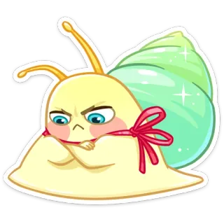 ☹️ siput, kartun, lucu, kocak, stiker, hewan, ekspresi, unik whatsapp sticker