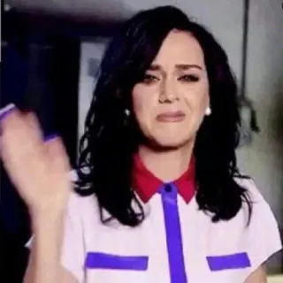😐 Katy Perry Katy Perry, cantante, celebrità, donna, salutando telegram sticker