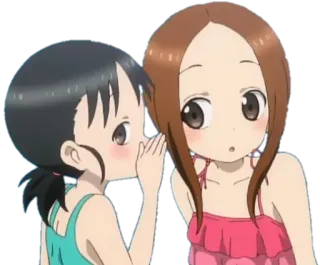 🤫 Anime, Meninas, Sussurrando, Amigas, Fofo, Animação telegram sticker