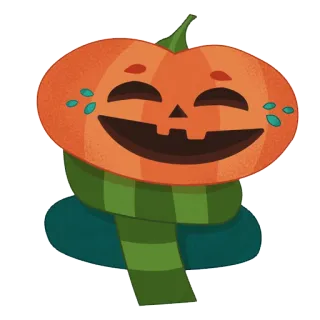 😂 zucca, halloween, sciarpa, autunno, autunno, stagionale telegram sticker