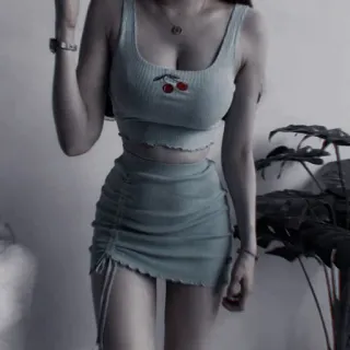 🧸 clothing, woman, dress, miniskirt, top whatsapp sticker