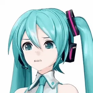 😐 Hatsune Miku Vocaloid whatsapp sticker
