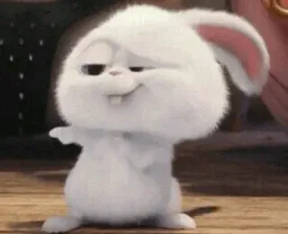 🍭 Snowball The Secret Life of Pets Hase, Häschen, weiß, Tier, süß, animiert, lustig telegram sticker