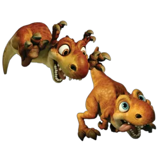 😈 Egbert Ice Age 3 dinosaurus, kartun, bayi, mamalia, zaman es telegram sticker
