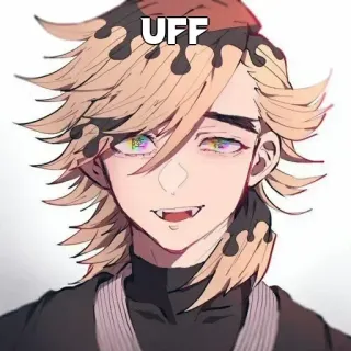 🖤 UFF Аниме, Манга, Мультфильм, Искусство, Фанарты, Персонаж telegram sticker