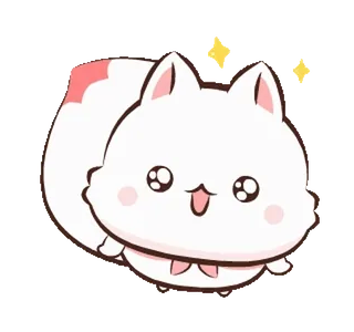 🥺 gatto, animale, carino, kawaii, adesivo, cartone animato, chibi, illustrazione telegram sticker