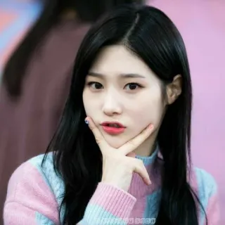 🍥 女人, 肖像, 韩国, 脸, 亚洲, 美女 telegram sticker