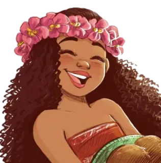 😂 Moana disney, prinzessin, cartoon, lächeln, glücklich whatsapp sticker