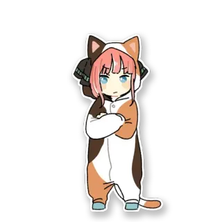 🐱 anime, imut, kucing, karakter, kawaii, gadis whatsapp sticker