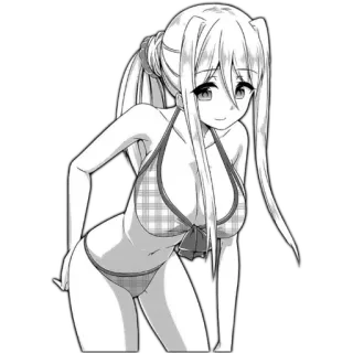 👙 Аниме девушка, Бикини, Манга, Мультфильм, Купальник telegram sticker