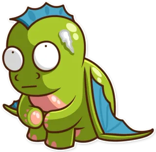 😐 desenho animado, dragão, monstro, fofo, adesivo, verde telegram sticker