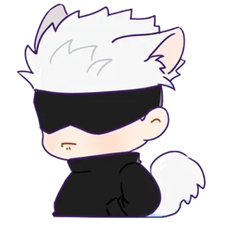 😠 Gojo Satoru Jujutsu Kaisen Anime, Mangá, Sticker, Chibi, Gojo, Jujutsu Kaisen, Gato, Neko whatsapp sticker