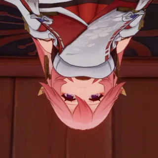🙃 Yae Miko Genshin Impact Anime, Genshin Impact, Yae Miko, Jeu vidéo whatsapp sticker