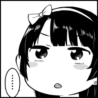 😶 ...... anime, manga, girl, cartoon, comic telegram sticker