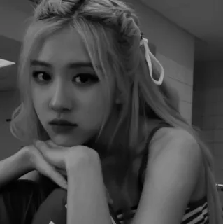 ⬛ Rosé Rosé, Blackpink, K-pop, Piosenkarka, Idol, Gwiazda, Portret telegram sticker