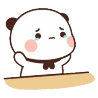 🐼 Панда, Грустный, Плачущий, Милый, Мультфильм telegram sticker