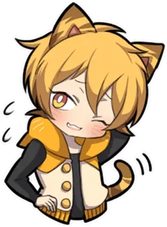 😅 고양이, 애니, 만화, 귀여운, 귀엽다, 치비, 디지털 아트, 일러스트 telegram sticker