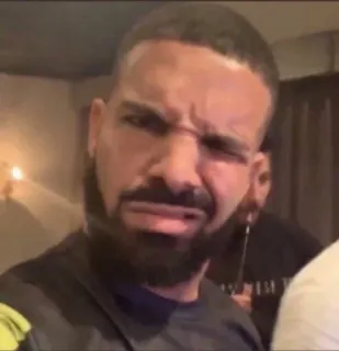 🤨 Drake rappeur, chanteur, musicien, célébrité, portrait telegram sticker