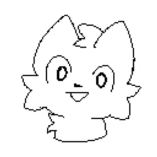 🙂 gatto, animale, disegno, carino, schizzo telegram sticker