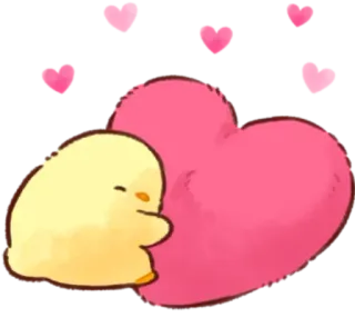 🤩 amor, corazón, lindo, dibujos animados, cariño, abrazo whatsapp sticker