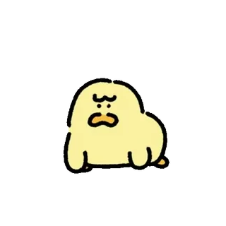 💬 pato, desenho animado, animal, fofo, amarelo, bravo whatsapp sticker