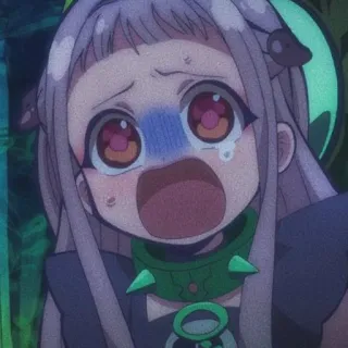 🥬 Anime, Manga, Pleurs, Kawaii, Triste, Hanako-kun, Personnage telegram sticker