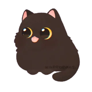 😋 nopebeans. kucing, lucu, stiker, hewan, peliharaan, anak kucing whatsapp sticker