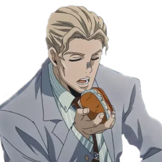 🥖 Yoshikage Kira JoJo's Bizarre Adventure Anime, Personagem, Comida, Mangá whatsapp sticker