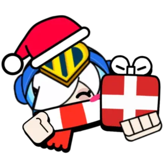 🎁 Brawl Stars character Brawl Stars 荒野乱斗, 游戏, 圣诞节, 礼物, 角色, 冬天 telegram sticker