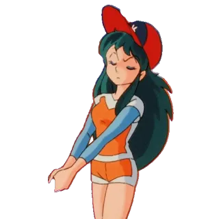 ⚾ anime, girl, cartoon, illustration, teen, retro telegram sticker