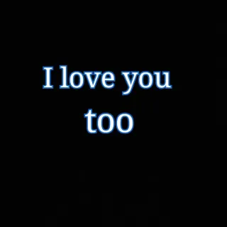 ❤️ I love you too amour, relation, affection, je t'aime, texte, expression whatsapp sticker