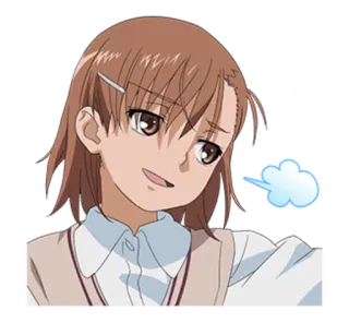😬 Misaka Mikoto A Certain Scientific Railgun Anime, Dziewczyna, Misaka Mikoto, Railgun, Postać telegram sticker