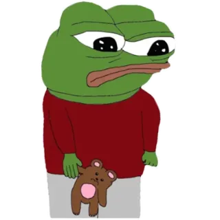 😞 Pepe the Frog meme, frog, sad whatsapp sticker